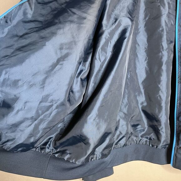 AT&T All Over Logo Blue Uniform Full Zip Bomber Style Jacket Mens Size 2XL - Picture 8 of 9